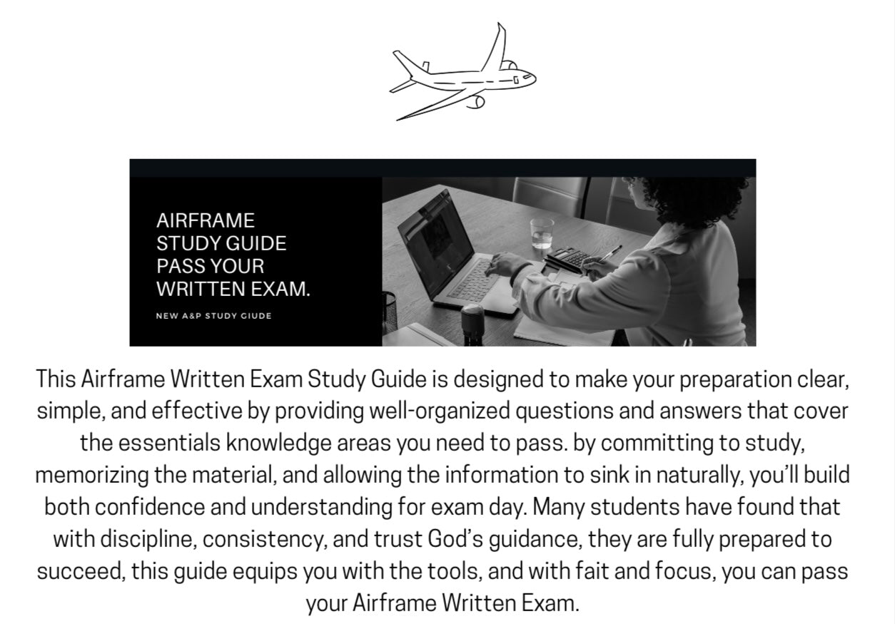A&P Airframe Written Exam Q&A Study Guide (PDF) 📚